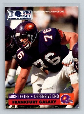 1991 Pro Set World League Collectibles WLAF #11 Mike Teeter Frankfurt Galaxy
