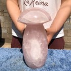 8.2LB Natural pink rose Quartz Crystal Mushroom Mineral specimen healing — photo 4