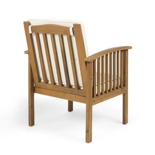 Weather-Resistant CASA Acacia Club Chairs, Elegant Outdoor Seating with