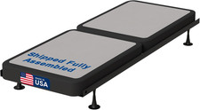 , Box Spring Bed Base Twin XL Size, 4-Inch Wood Mattress Foundation   Amish Made