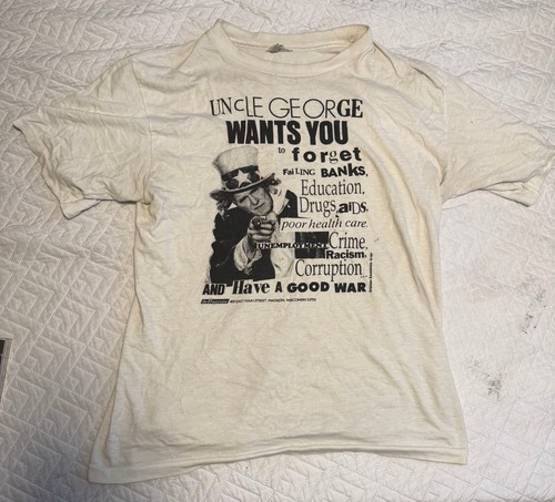 Vintage 1991 Operation Desert Storm Gulf War George Bush T-shirt - Large