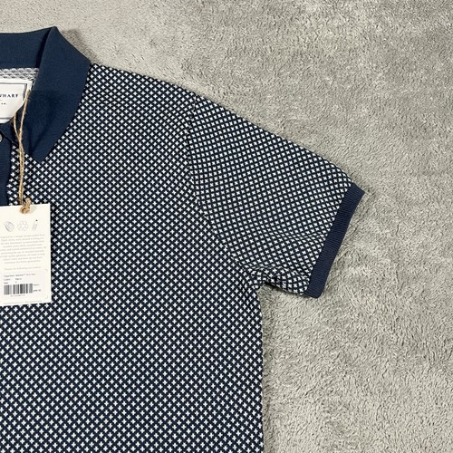 Long Wharf Supply Polo Shirt Mens Small Edgartown SeaWell Knit Stretch Preppy - Picture 8 of 14