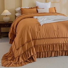 120x120 Oversized King Comforter,Farmhouse Oversized King 120 120 Pumpkin
