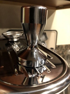 Coffee Tamper 49mm Diameter Stainless Steel Barista Espresso Bean Press Silver