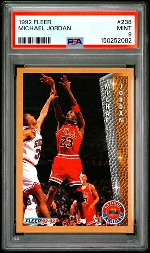 MICHAEL JORDAN 1992-93 Fleer #238 PSA 9 Chicago Bulls HOF