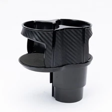 2-in-1 ABS Car Auto Black Cup Holder Universal Expander Adapter Multifunctional
