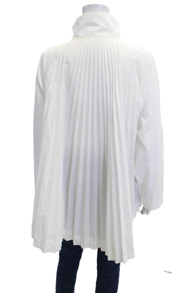 Cortavientos Athleta Mujer Anorak Blanco Cuello Alto Cremallera Manga Larga Talla M Foto 3 de 4