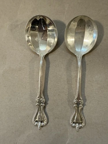 2 Old Colonial Towle 925 Sterling Silver Gumbo Spoons AS IS 77g
