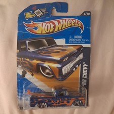 HOT WHEELS 62 Chevy pickup truck Heat Fleet 154/247 4/10 blue bxhh