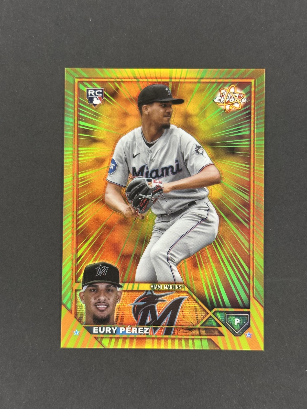 2023 Topps Chrome Update Series - Radiating Rookies Eury Perez #RR-26 (RC)