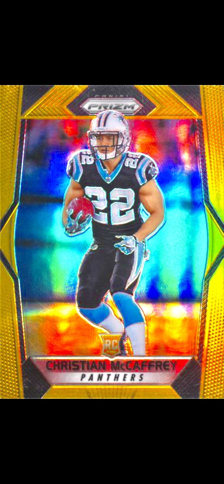 2017 Prizm Christian McCaffrey Gold Prizm #’d /10 True Rookie Card