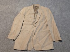 J. Crew Blazer Mens 38R Beige Linen Suit Jacket