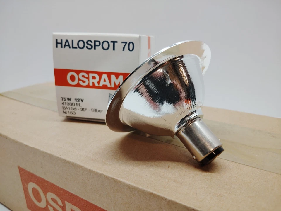 OSRAM HALOSPOT AR70 Aluminum Reflector Lamp 41980 FL 30° 75W BA15d  - Case of 10 - Image 4 of 4