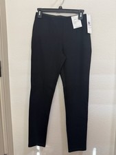 Ladies Calvin Klein Black Straight Leg Stretch Pull on Dress Pants NWT SZ 6