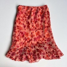 IZ Byer Y2K Pink Floral Slip Skirt