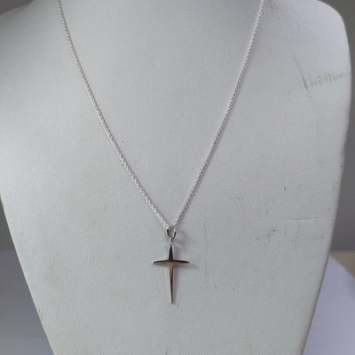 Vintage Sterling Silver 925 Latin Cross Pendants Christian Religious Minimalist