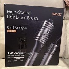 7MAGIC Hair Dryer Brush & 6 in 1 Hair Styler,110,000 RPM High-Speed Negative...