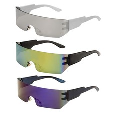 Sunglasses for Women Men, PC Future Style Sunglasses, Gray  Blue  Silver