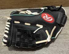 Rawlings WFP115MT Softball Glove 11.5  Fast Pitch Right Hand Throw Black Teal