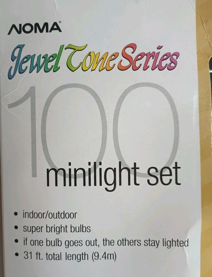 2 mini conjuntos de luzes de Natal Noma Jewel tonificado ouro e verde 100  - Imagem 4 de 4