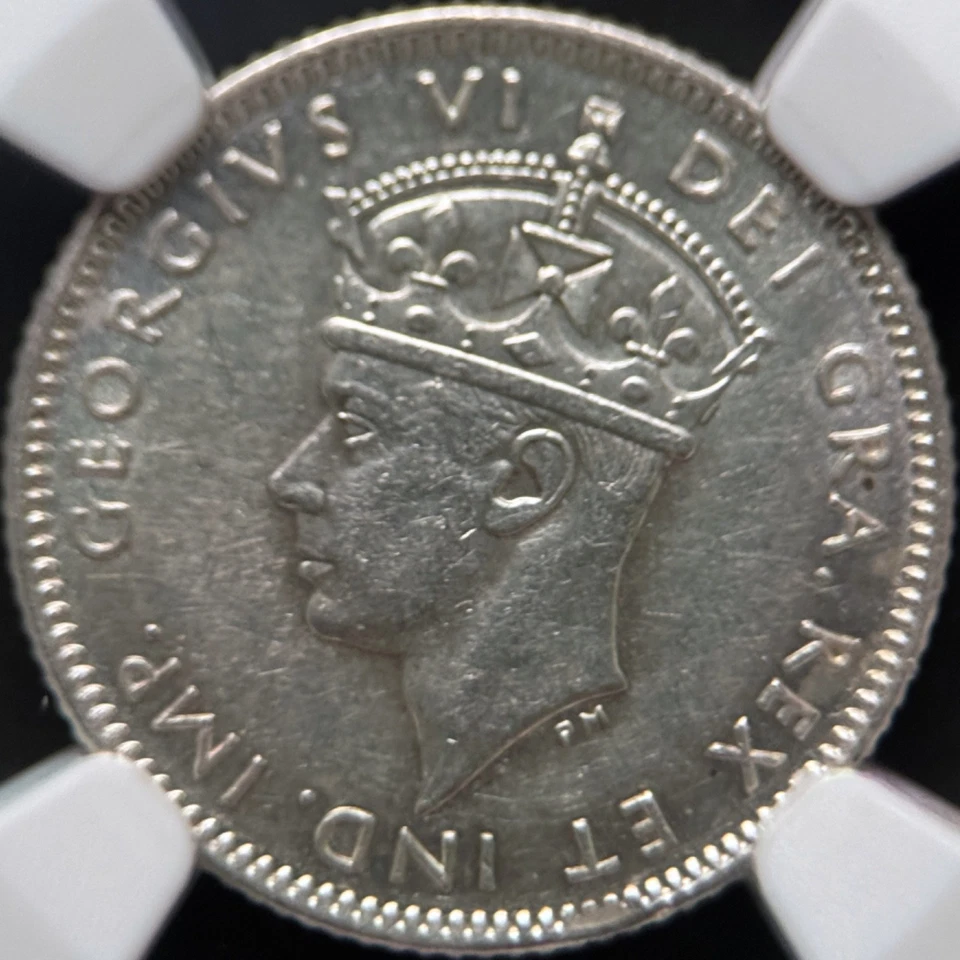 CANADA. 1943, 10 Cents, Silver, C - NGC AU58 - KGVI, Newfoundland - Image 3 of 4