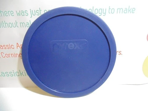 Pyrex 325 Clear Bottom Mixing Bowl Storage Cover Lid 2.5 Quart  Dark Blue SINGLE