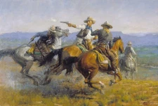 Desperate Ride by Andy Thomas - Canvas Giclee Ltd Ed S/N 250 20x30
