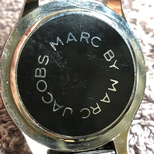 Marc Jacobs Men MBM1087 Dress Black Leather Band Quartz Analog 40mm Watch 7 1/2" - Picture 9 of 14