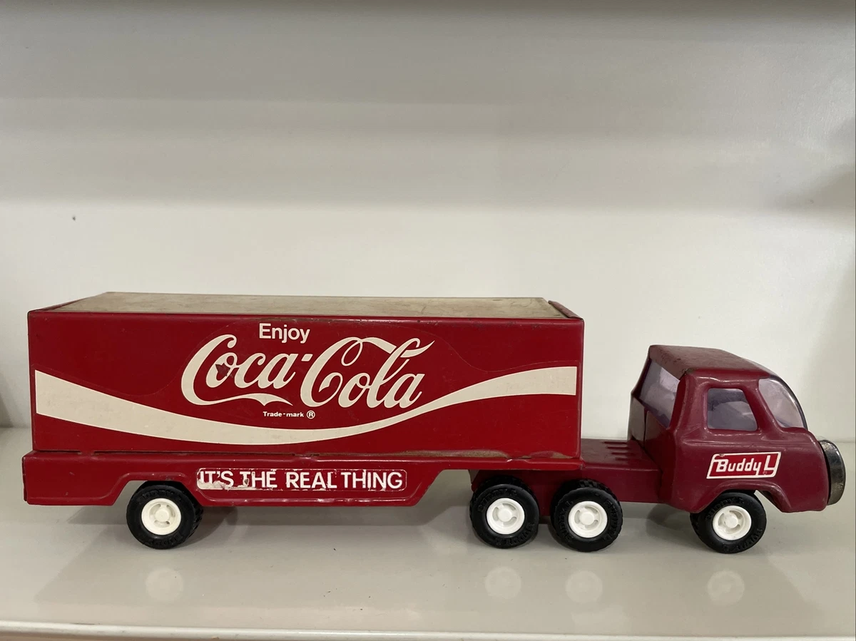 VINTAGE BUDDY L COCA COLA TRUCK AND TRAILER