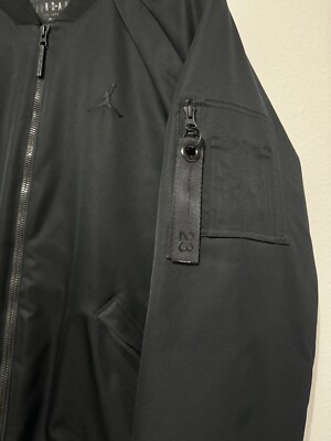 NIKE AIR JORDAN WINGS MA-1 BOMBER JACKET 2XL BLACK 23 ENGINEERED