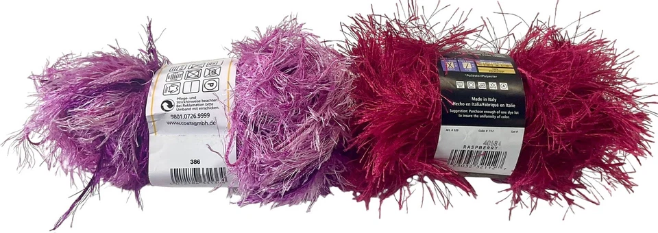 Lote de 6 Hilos Marca León Divertidos Piel Arco Iris, Marfil, Arenisca, Frambuesa Foto 3 de 3