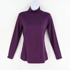 32 Degrees Heat Activewear Long Sleeve Shirt Womens S Purple Stretch Mock Neck