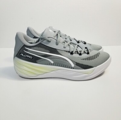 Puma Size 8 Men All Pro Nitro Basketball Shoe Grey White 379081-05