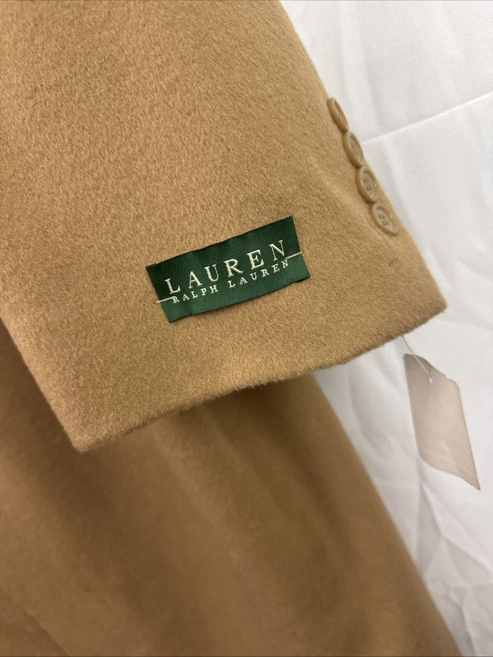 NUEVO CON ETIQUETAS - Abrigo Ralph Lauren Columbia para hombre trinchera beige mezcla de cachemir de colección 46 L Foto 3 de 4