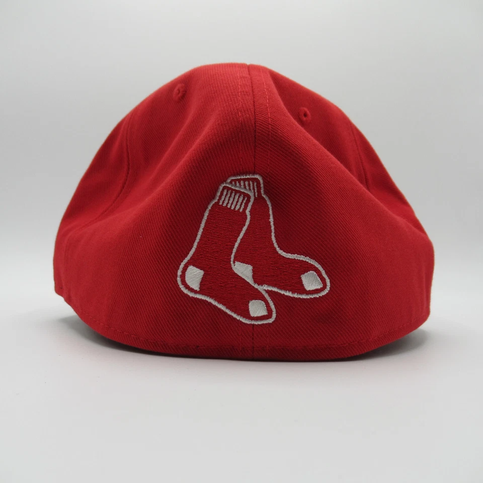 Boston Red Sox Hat Cap Fitted 7.5 MLB Baseball Embroidered Side Logos New Defect - Image 3 of 4