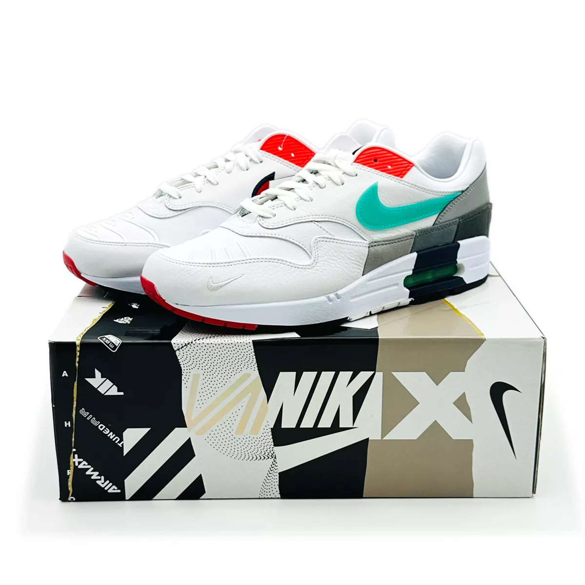 Nike white green best sale red