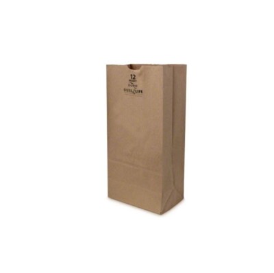 DURO #12 HUSKY DUBL LIFE (Heavy-duty) Brown Kraft paper Bag- 400Pcs
