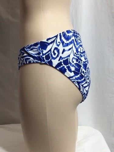 Women's NWT Ralph Lauren Blue Bias Tribal Ikat Print Hipster Bikini Swim Bottom - 第 2/5 張圖片