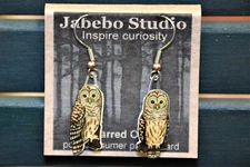 Jabebo Earrings Barred Owl
