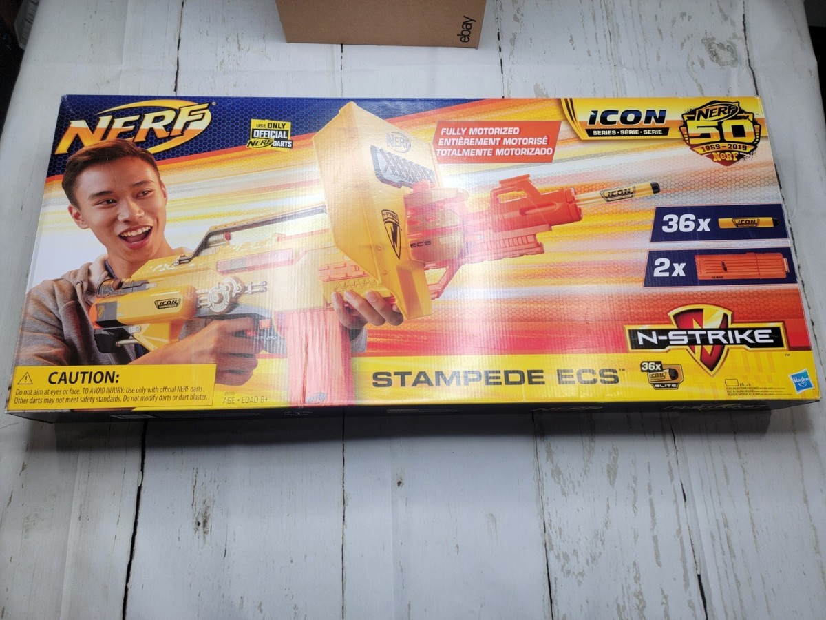 ナーフ　スタンピード Amazon.com: NERF ICON Series Stampede ECS Blaster : Toys & Games