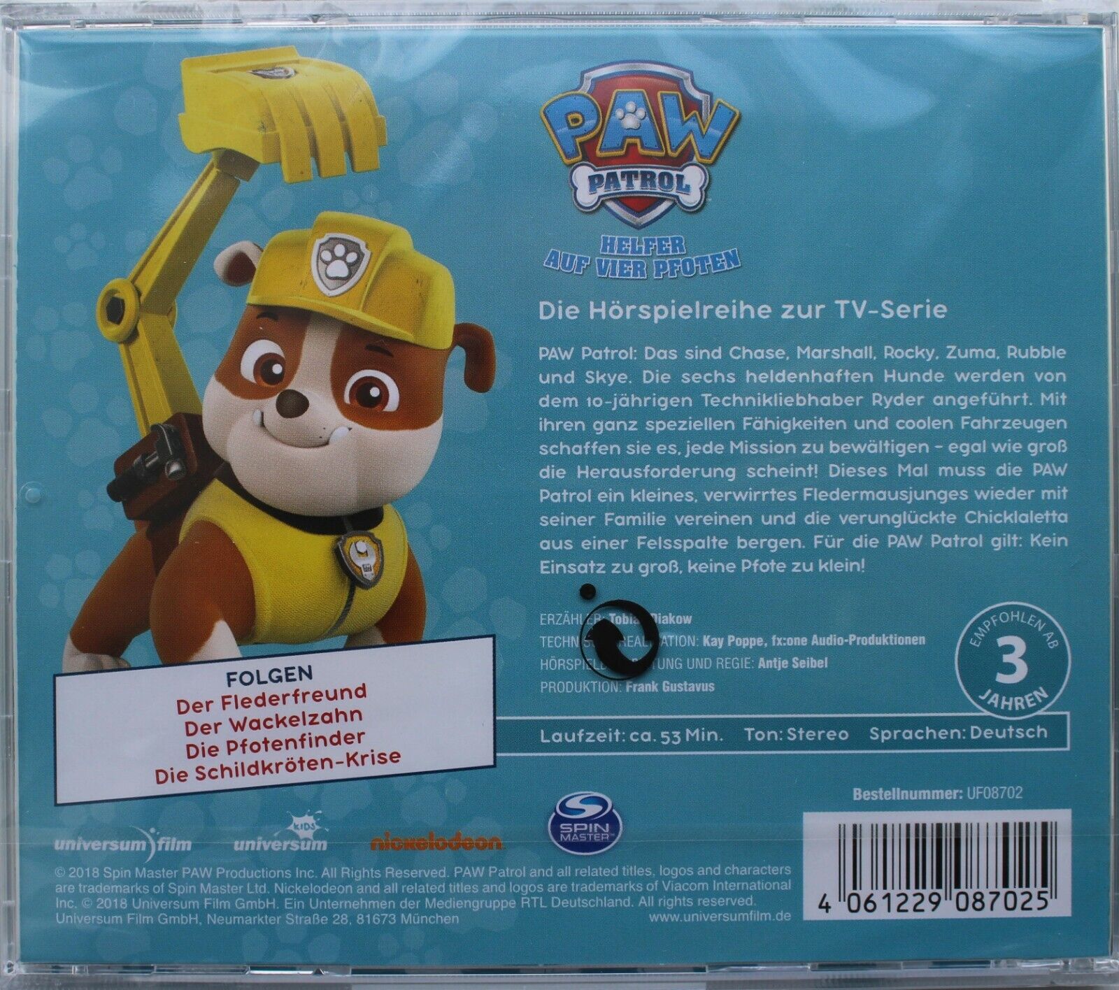 Thumbnail - Cd - Paw Patrol - Helfer Auf Vier Pfoten - 11 - Die Pfotenfinder
