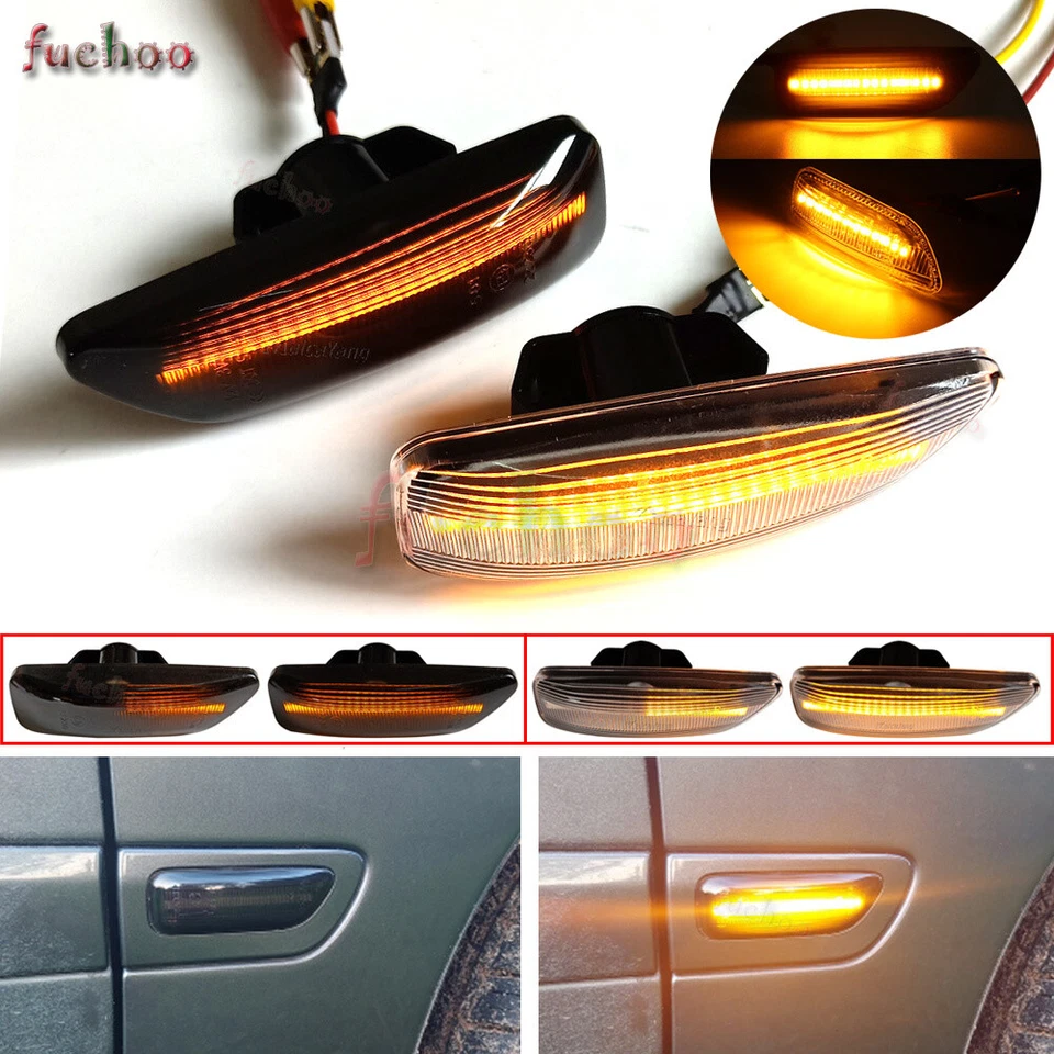 Luz marcadora lateral dinámica LED para Volvo S60 S80 MK1 01-06 V70 XC70 XC90 03-07 Foto 3 de 4
