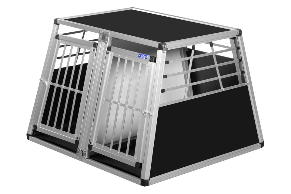 N3 Hundetransportbox Doppelbox Aluminium Transportbox Hundebox Hunde Alubox - Bild 3 von 4