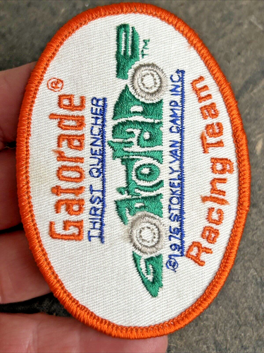 Patch ricamata vintage Gatorade 1975 Stokely Van Camp Inc squadra corse - Foto 3 di 8