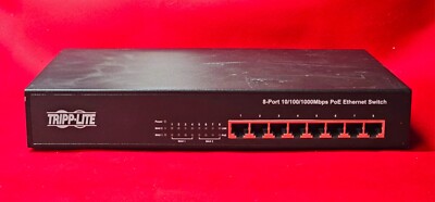 Tripp Lite NG8POE Ethernet Switch 10/100/1000Mbps - Tested