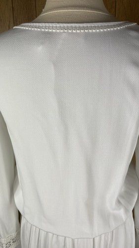 Vestido midi blanco See by Chloe (talla 40, 10 EE. UU.) ganchillo encaje mangas acampanadas - Imagen 13 de 17