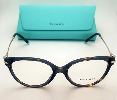 Tiffany & Co Eyeglasses Tortoise Tiffany Blue Gold Tone Optical Frames Case Brand New Tiffany & Co. Eyeglass Frames TF 2274D 8015  main image 3