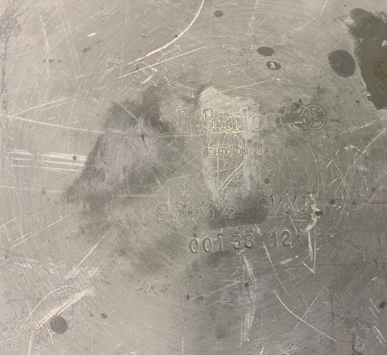 Vintage CALPHALON #870 Hard Anodized 6.5 QT Stockpot Dutch Oven w/ Glass Lid VG