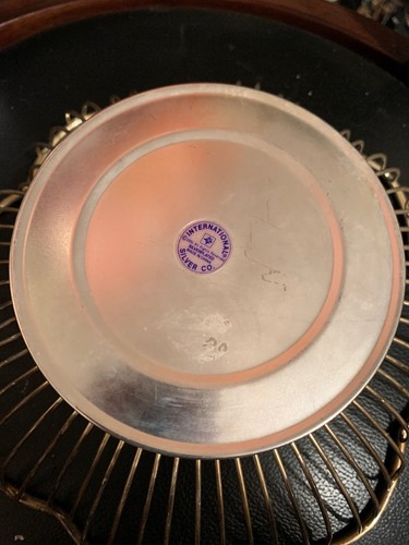 VTG Silverplate Wire Basket by International Silver Flower-Shaped Bowl 1991 Deco - Picture 11 of 12