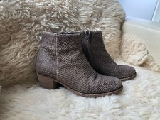 Cowboy Petra Dieler Stiefelette hochwertig geschuppt Lederbeigebraun Gr.37